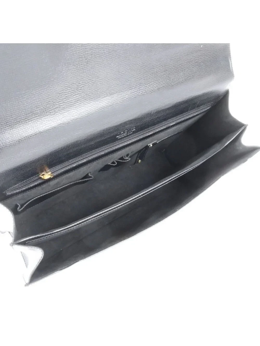 Loewe Anagram Leather Business Document Briefcase Black